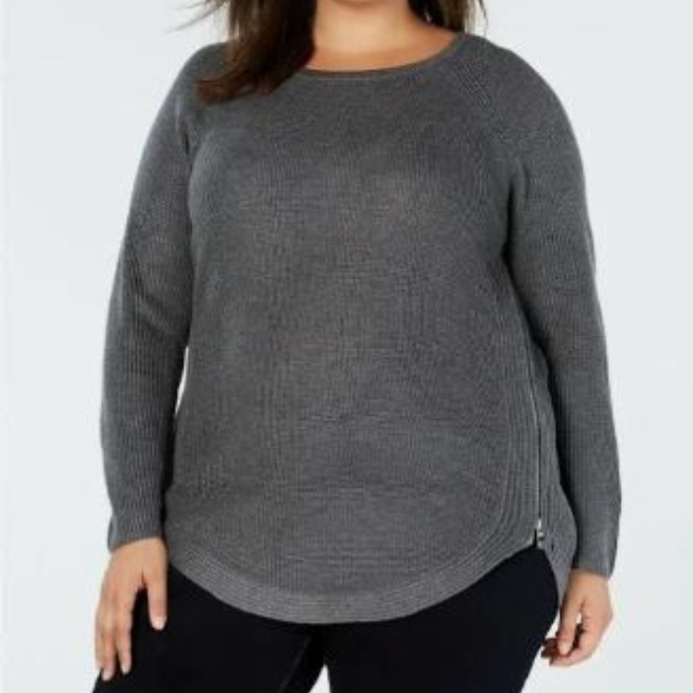 INC International Concepts Waffle-Knit Side Zip